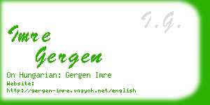 imre gergen business card